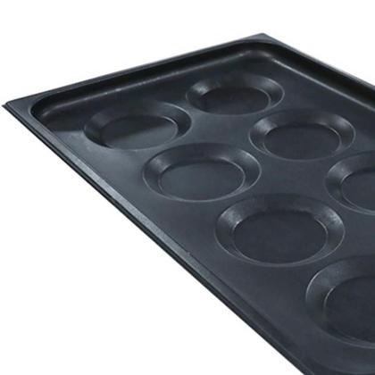 Imagem de Bandeja Venâncio Chapa De Aço Carbono Antiaderente C/ 8 Cavidades Para Ovos Forno Combinado GN1/1PO