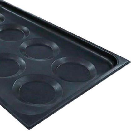 Imagem de Bandeja Venâncio Chapa De Aço Carbono Antiaderente C/ 8 Cavidades Para Ovos Forno Combinado GN1/1PO