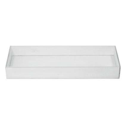 Imagem de Bandeja Vidro Branca Preta Ou Transparente Decorativa 25X10