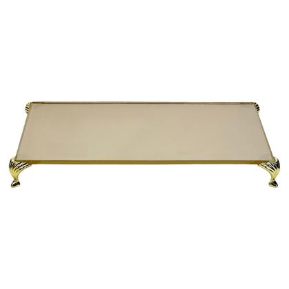 Imagem de Bandeja Vidro Fumê-Bronze-Ouro-Rosê-Espelhada Lavabo 20x10