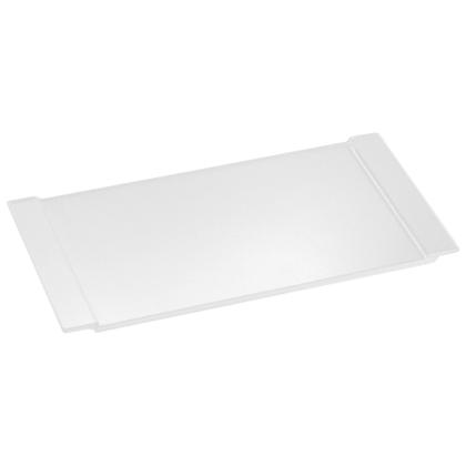 Imagem de Bandeja Vidro Luxo Com Alça Branco Cozinha Sala Lavabo 27x16