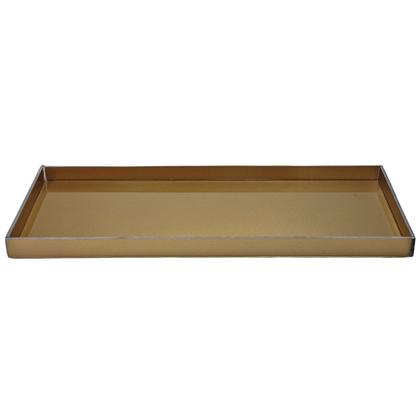 Imagem de Bandeja Vidro Luxo Cozinha Sala Lavabo Banheiro Ouro 30x12