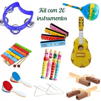 Imagem de Bandinha ritmica - kit com 20 instrumentos musicais