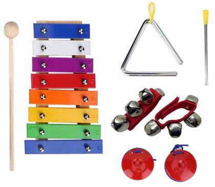 Imagem de Bandinha Rítmica Musicalização Infantil 6 Peças com metalofone