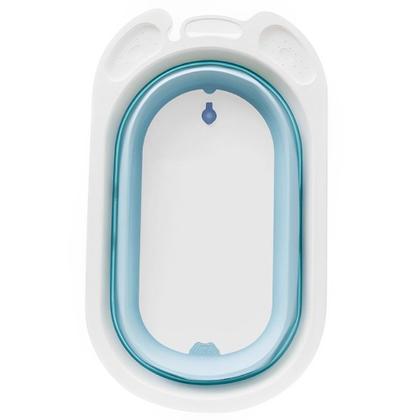 Imagem de Banheira Baby Infantil Portátil Dobrável Flexível Azul Buba