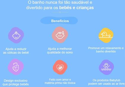 Imagem de Banheira babytub ofurô candy - cor azul - 1 á 6 anos