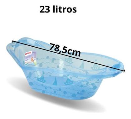 Imagem de Banheira Banho Infantil Estampada Azul 23 Litros Jaguar