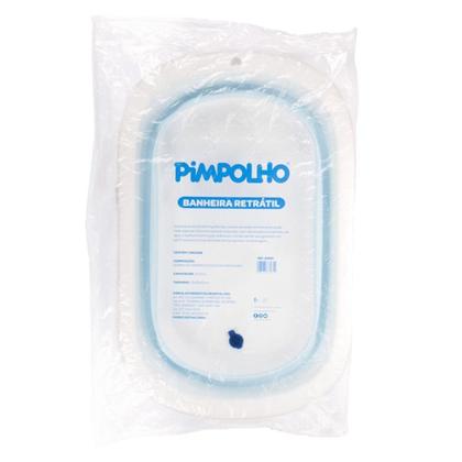 Imagem de Banheira Bebe Infantil Retratil 30kg Pimpolho Menino Menina Dobrável Em Silicone 33 Litros