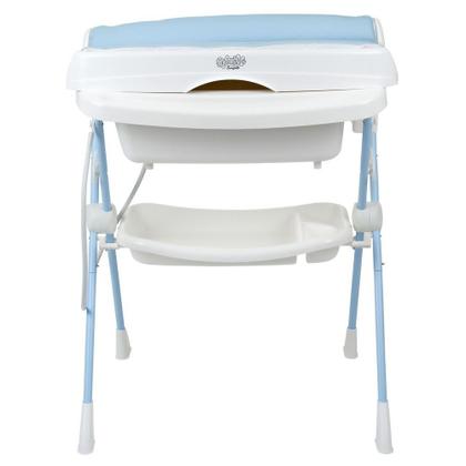 Imagem de Banheira Burigotto Splash+ com Suporte e Trocador Baby Blue Azul Claro