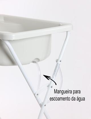 Imagem de Banheira Com Suporte Bebê Infantil Baby Criança Branca Resistente 34L Barato