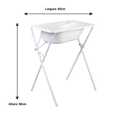 Banheira com suporte dobrável, tanque 25 L, até 30Kg banheira para bebê segura - Styll baby Imagem de Banheira com suporte dobrável, tanque 25 L, até 30Kg banheira para bebê segura