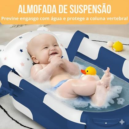 Imagem de Banheira Confort Baby Az135 Com Termometro E Almofada Cinza