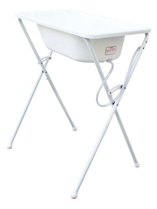 Imagem de Banheira De Bebê 34L Com Suporte Portátil Ergonômica Dobrável e Resistente