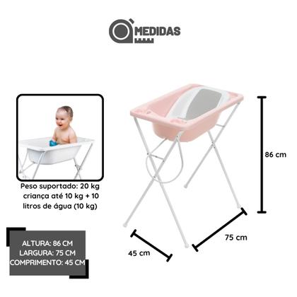 Imagem de Banheira de Bebê com Mangueira + Suporte + Redutor - 0 Até 20Kg - Galzerano Acqua Trio 7065