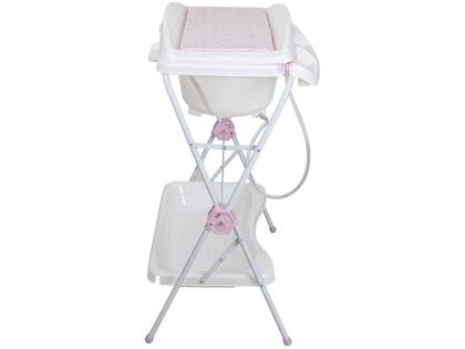 Banheira de Bebê com Suporte Kidoo Shower - Rosa 30L Imagem de Banheira de Bebê com Suporte Kidoo Shower