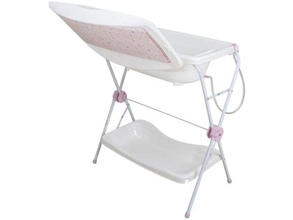 Banheira de Bebê com Suporte Kidoo Shower - Rosa 30L Imagem de Banheira de Bebê com Suporte Kidoo Shower