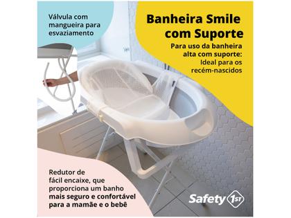 Imagem de Banheira de Bebê com Suporte Safety 1st Smile Grey 35L