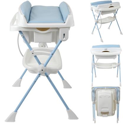 Imagem de Banheira de Bebe com Trocador Burigotto Splash+ Baby Blue