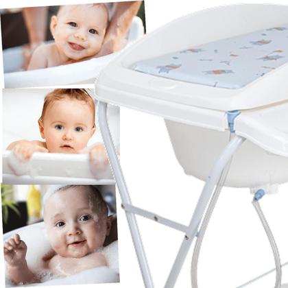 Imagem de Banheira de Bebe Desmontavel com Trocador Kiddo Shower Azul