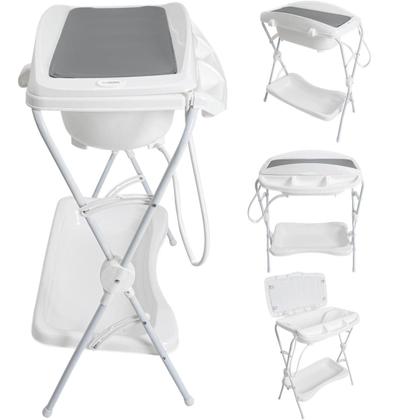 Imagem de Banheira de Bebe Desmontavel com Trocador Kiddo Shower II Cinza