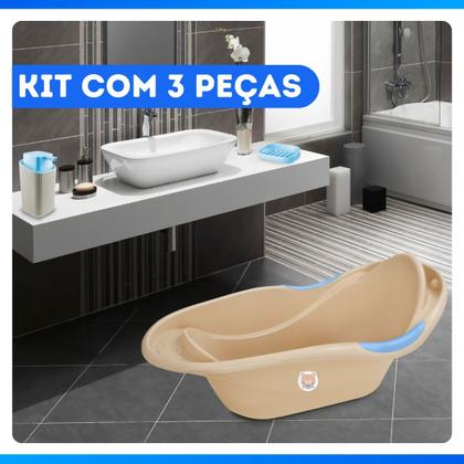 Imagem de Banheira De Bebê Infantil Grande 20 Litros Banho Com Saboneteira E Dispenser