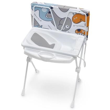 Banheira de Bebê Plástica Galzerano Classic 7045 com Trocador e Suporte Dino Imagem de Banheira de Bebê Plástica Galzerano Classic 7045 com Trocador e Suporte Dino