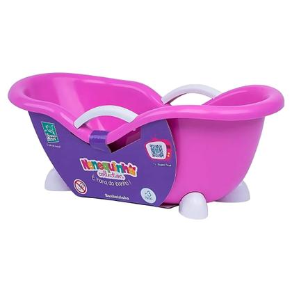 Imagem de Banheira de Brinquedo Infantil Boneca Nenequinha Collection Hora do Banho 30cm 326 - Super Toys