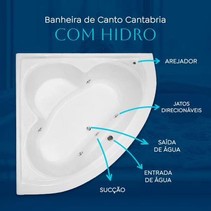 Imagem de Banheira De Canto Cantabria Dupla Com Hidro