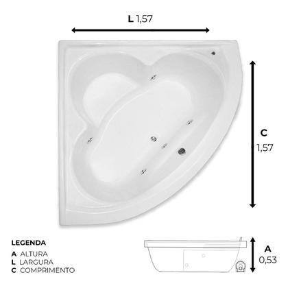 Imagem de Banheira De Canto Cantabria Dupla Com Hidro