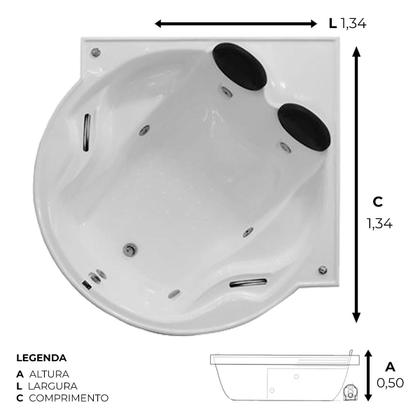Imagem de Banheira De Canto Miami Completa Com Hidro