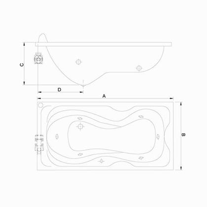 Imagem de Banheira de Hidromassagem Nobile Maggiore em Gel Coat Gran Luxo 180cm - sem Aquecedor - Volume Ideal - 220V