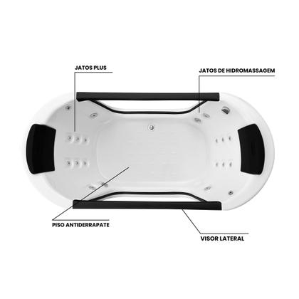 Imagem de Banheira de Hidromassagem Portofino Elegance 197cmx91cmx75cm em Acrílico- 220V Mondialle