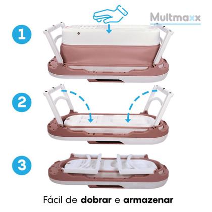 Imagem de Banheira Dobrável Portátil Infantil para Bebê e Adultos 180L Multmaxx