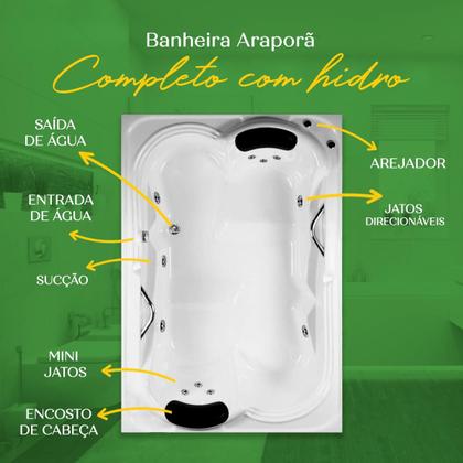 Imagem de Banheira Dupla Araporã COMPLETA com hidro