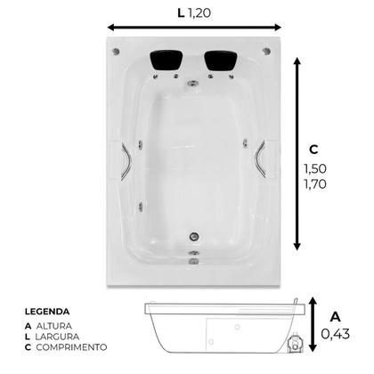 Imagem de Banheira Dupla Caledonia Completa Com Hidro