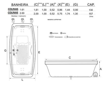 Imagem de Banheira Dupla Colinas COMPLETA com hidro