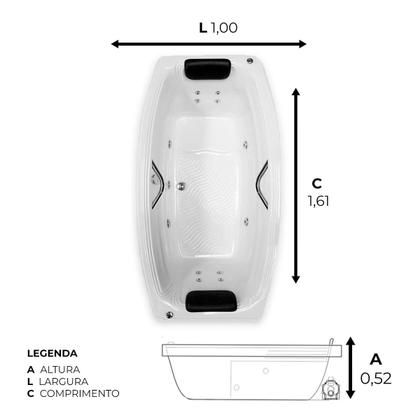 Imagem de Banheira Dupla Colinas COMPLETA com hidro