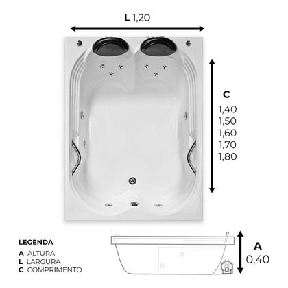 Imagem de Banheira Dupla Completa com Hidro  Olinda