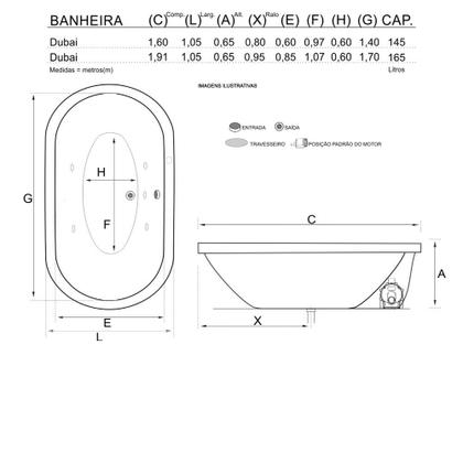 Imagem de Banheira Dupla Dubai Com Hidro