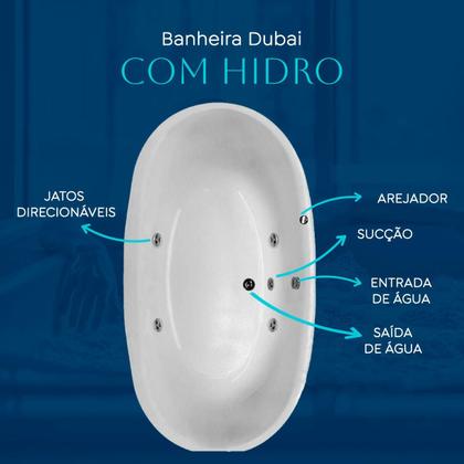 Imagem de Banheira Dupla Dubai Com Hidro