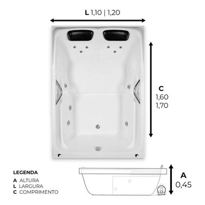 Imagem de Banheira Dupla Encanto COMPLETA com hidro