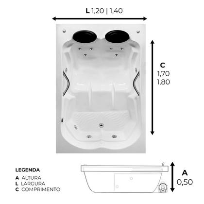 Imagem de Banheira Dupla Gardenia COMPLETA com hidro