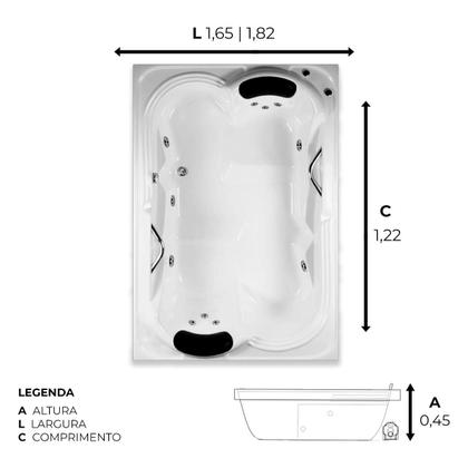 Imagem de Banheira Dupla Hortega COMPLETA com hidro