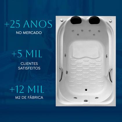 Imagem de Banheira Dupla Hortênsia COMPLETA com hidro em acrílico