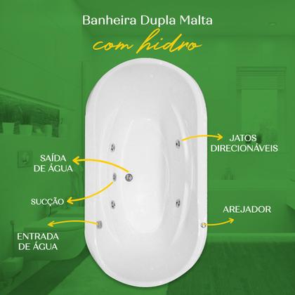 Imagem de Banheira Dupla Malta com hidro
