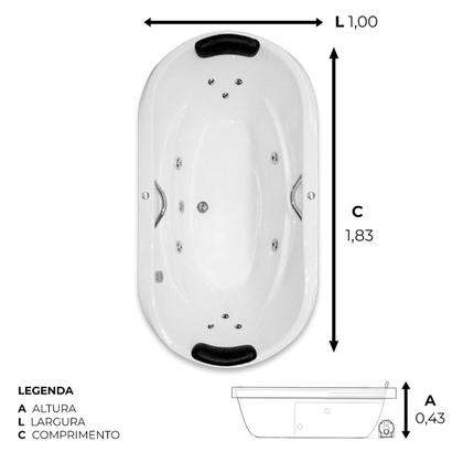 Imagem de Banheira Dupla Malta COMPLETA com hidro