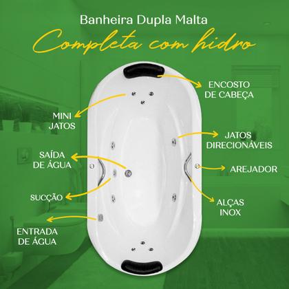 Imagem de Banheira Dupla Malta COMPLETA com hidro
