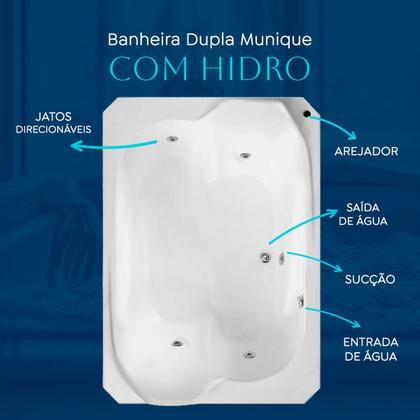 Imagem de Banheira Dupla Munique Com Hidro