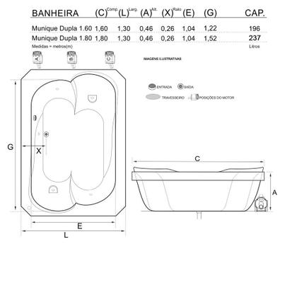 Imagem de Banheira Dupla Munique Com Hidro