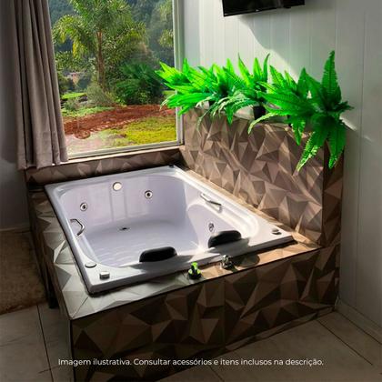 Imagem de Banheira Dupla Olinda COMPLETA com hidro em acrílico